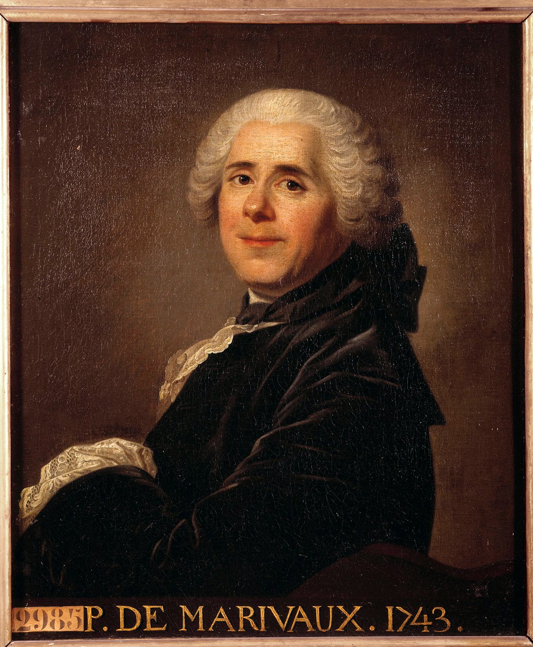 Portrait of Pierre Carlet de Chamblan de Marivaux. Painting by Louis Michel van Loo, 1743 by Louis Michel van Loo