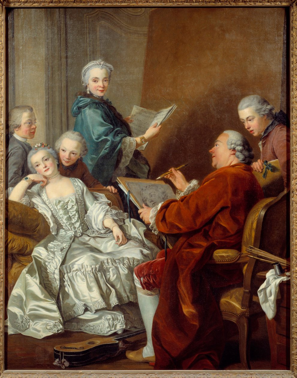 The Painter Carle van Loo and His Family by Louis Michel van Loo