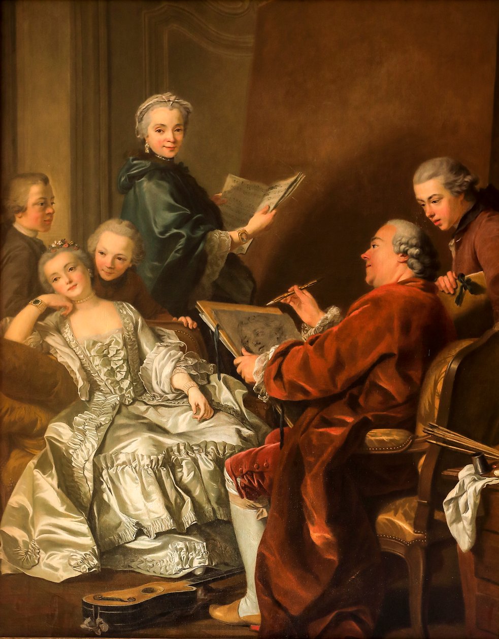 Carle Van Loo and his family by Louis Michel van Loo