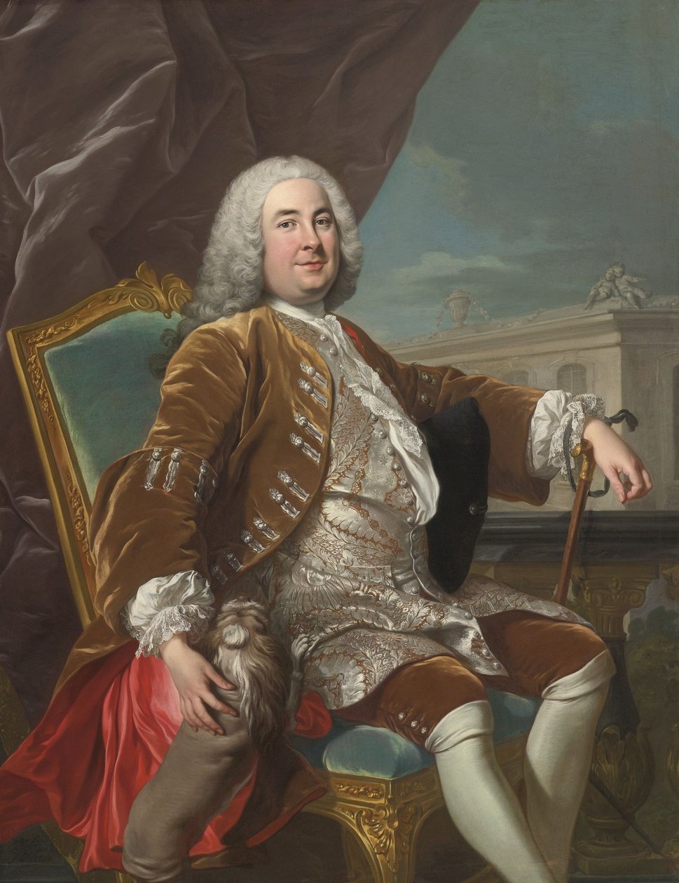 Portrait of a Gentleman Sitting by Louis Michel van Loo