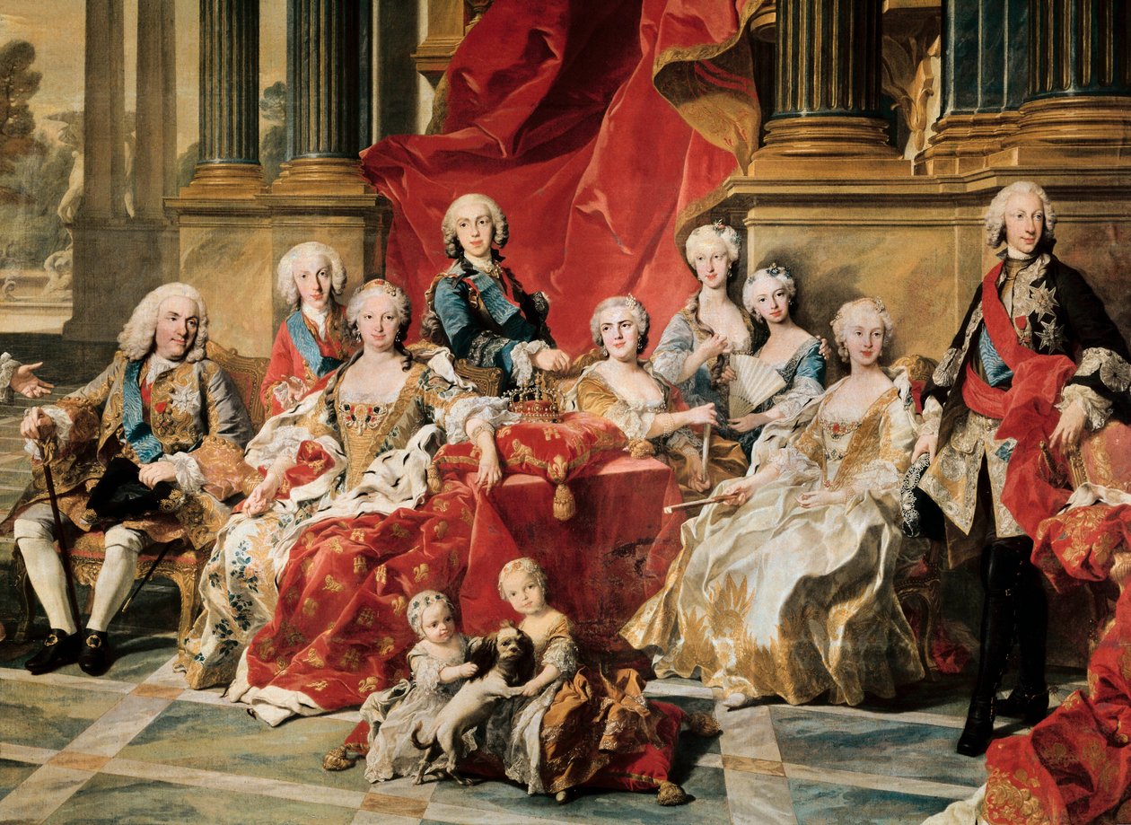 Philip V surrounded by his family (detail) by Louis Michel van Loo