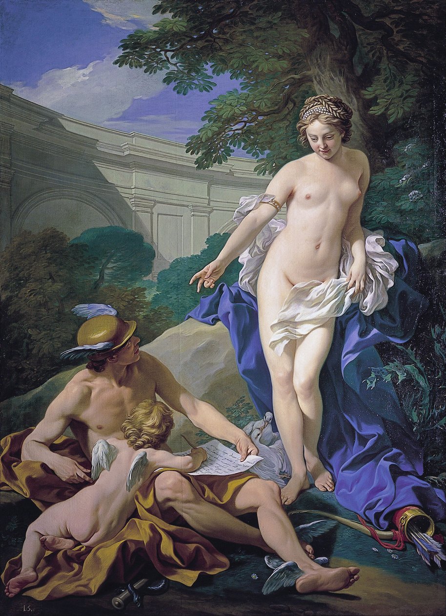 Venus, Mercury and Cupid by Louis Michel van Loo