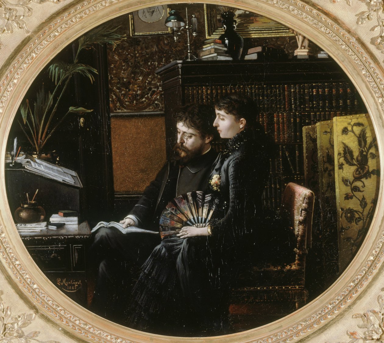 Portrait of Alphonse Daudet and his wife née Julie Allard by Louis Montegut