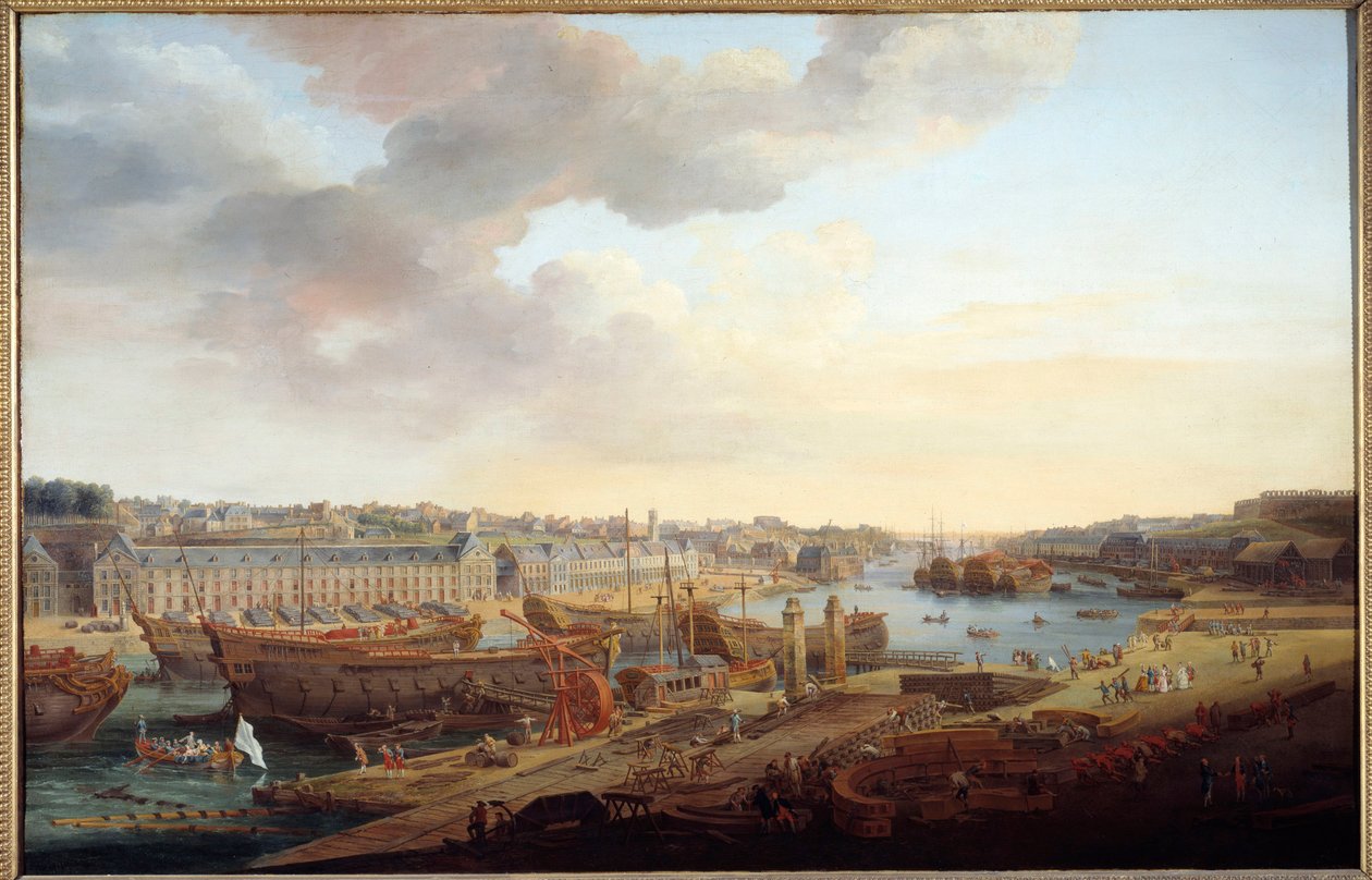 Shipyard: The Port of Brest by Louis Nicolas van Blarenberghe