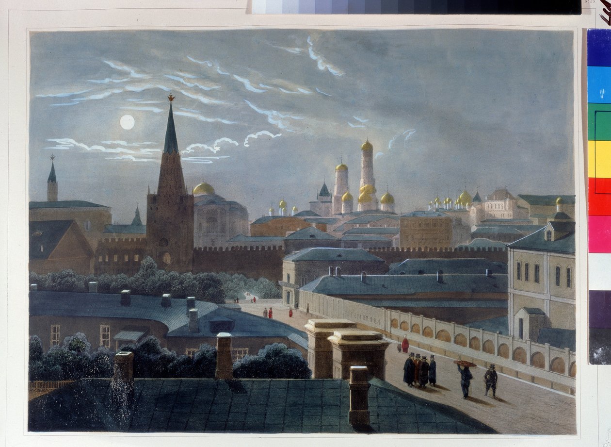 View of the Moscow Kremlin by Louis Philippe Alphonse Bichebois