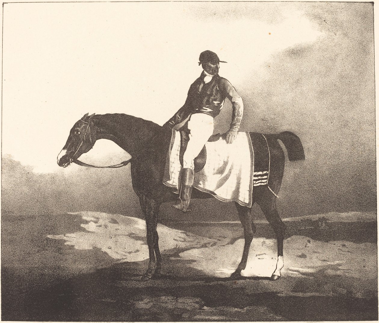 British Horse and Jockey by Louis Pierre Marie Courtin after Théodore Gericault