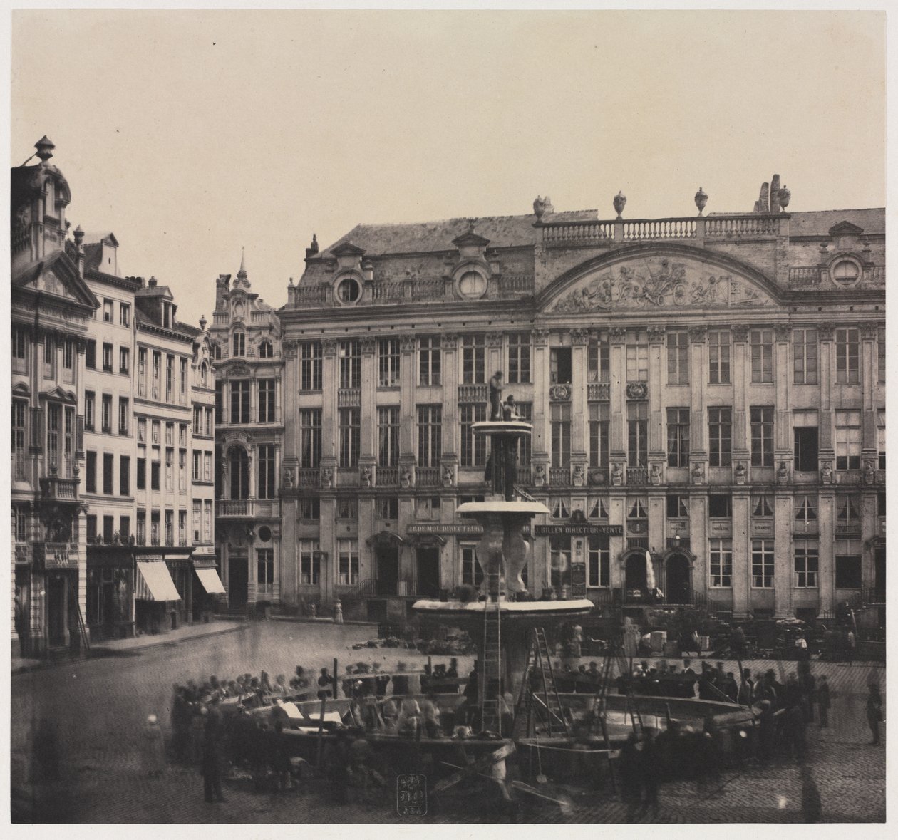 Untitled Construction of Commemorative Fountain, July 1856 by Louis Pierre Theophile Dubois de Nehaut