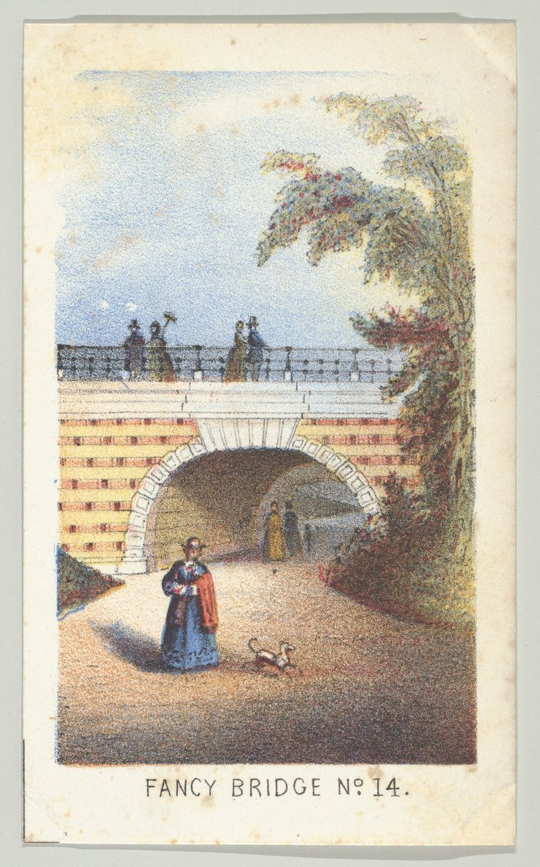 Fancy Bridge No. 14, from the series, Views in Central Park, New York, Part 3, 1864 by Louis Prang