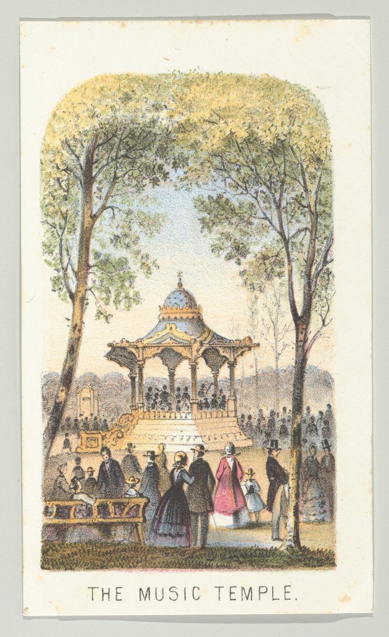 The Music Temple, from the series, Views in Central Park, New York, Part 2 by Louis Prang