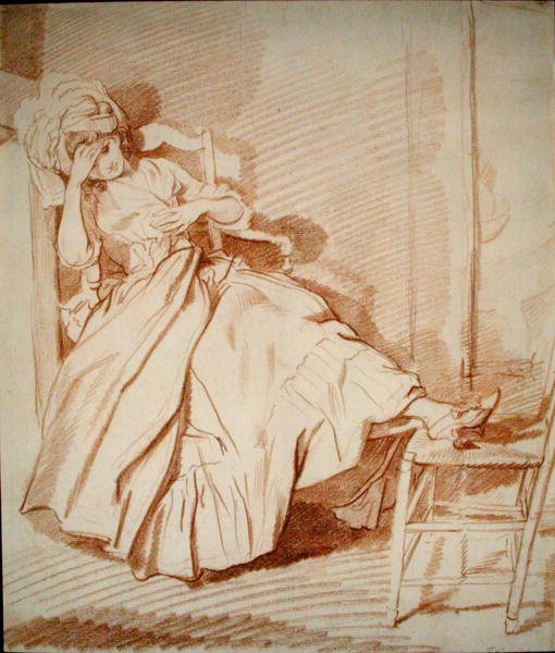 Study of a Sleeping Girl by Louis Rolland Trinquesse