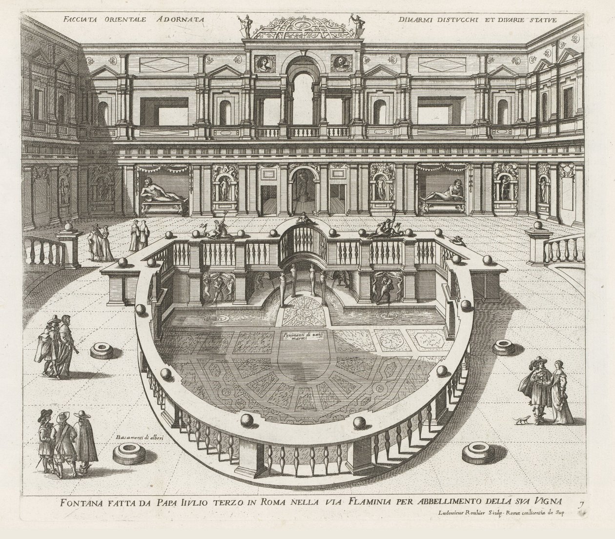 Nymphaeum in the Villa Giulia in Rome by Louis Rouhier
