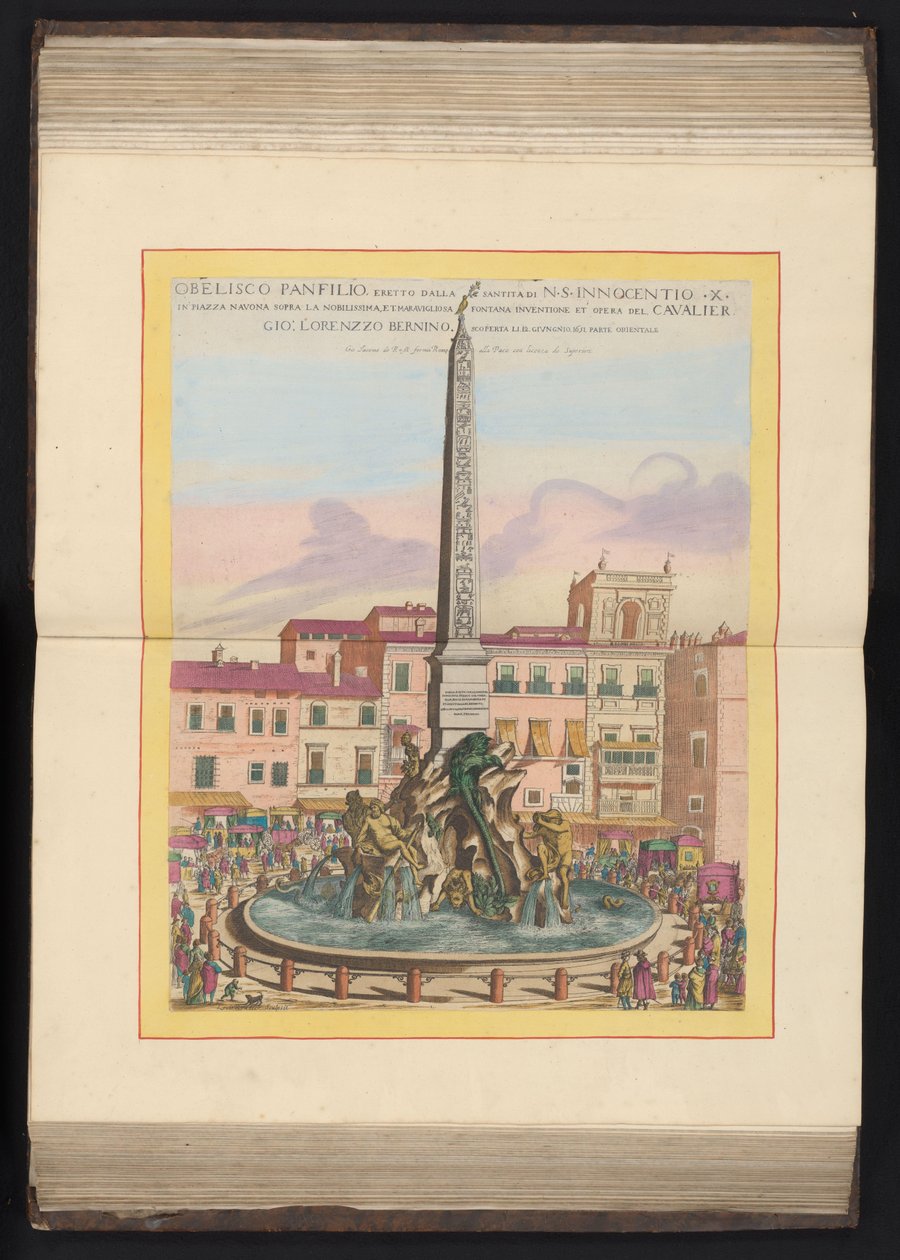 Fountain of the Four Rivers in Rome by Louis Rouhier