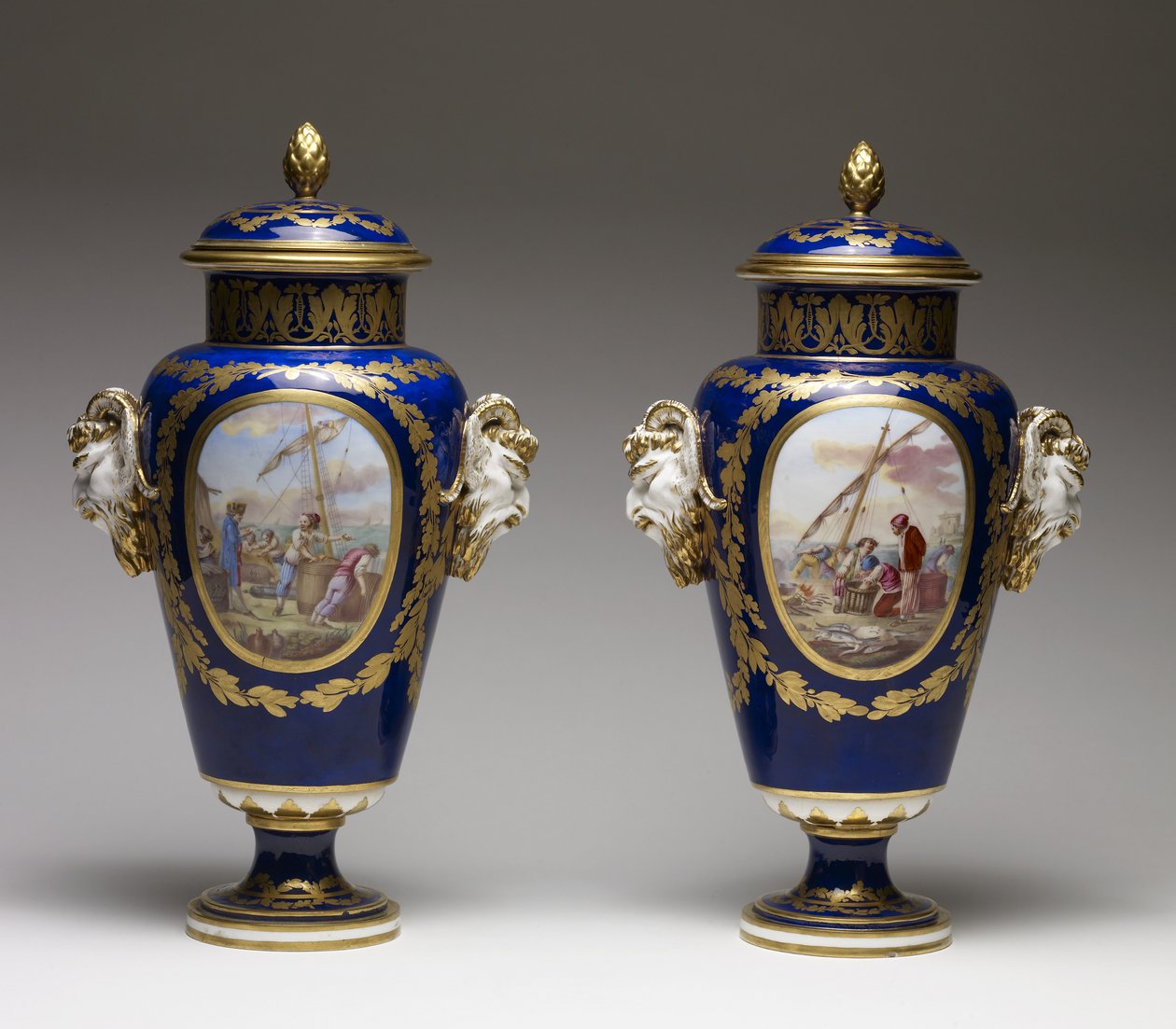 Pair of Vases by Louis Simon Boizot