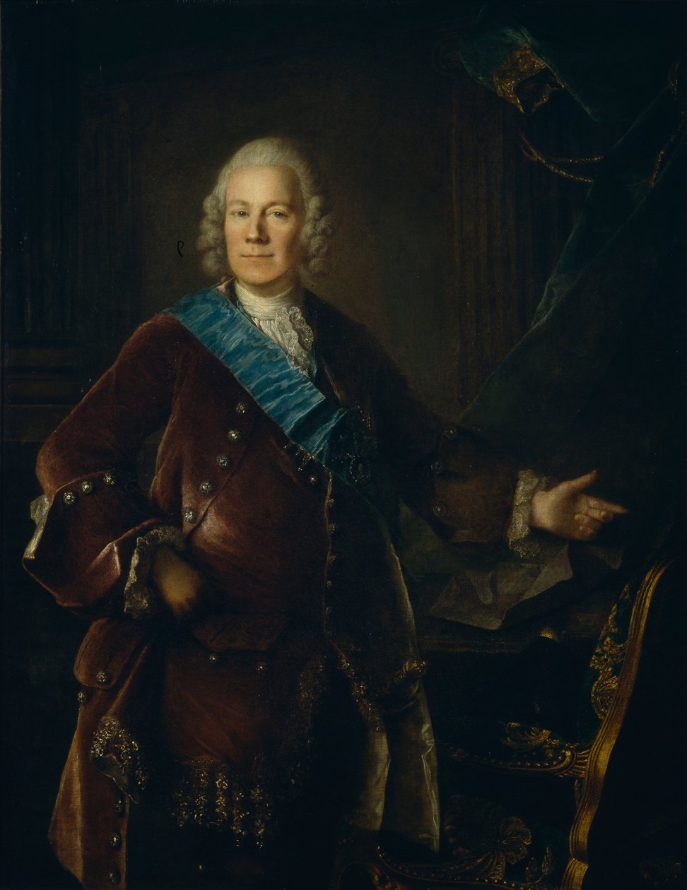 Portrait of Count Alexey Petrovich Bestuzhev-Ryumin by Louis Tocqué