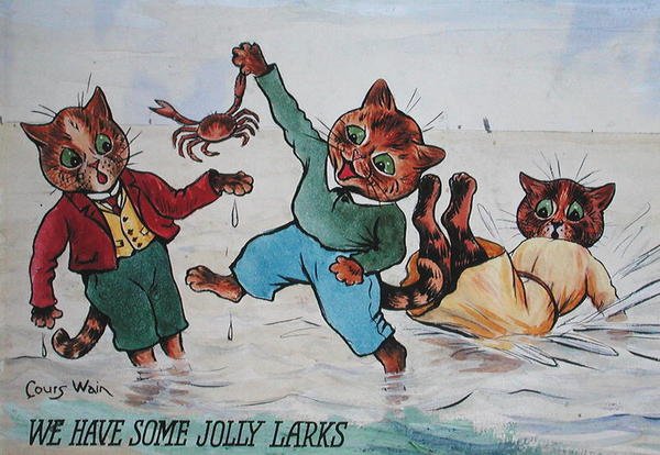 We Have Some Jolly Larks by Louis Wain