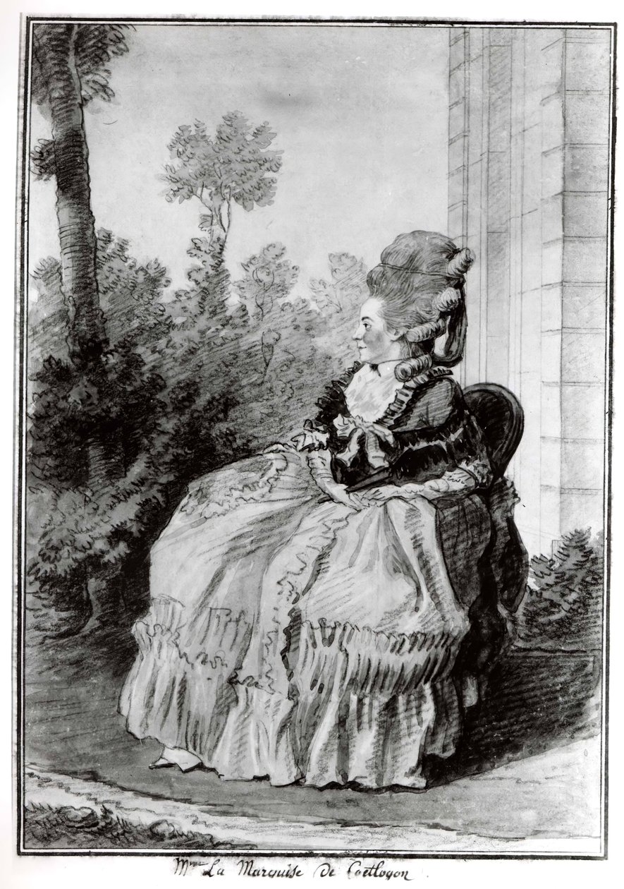 Madame la Marquise de Coëtlogon, ca. 1777 by Louis de Carmontelle
