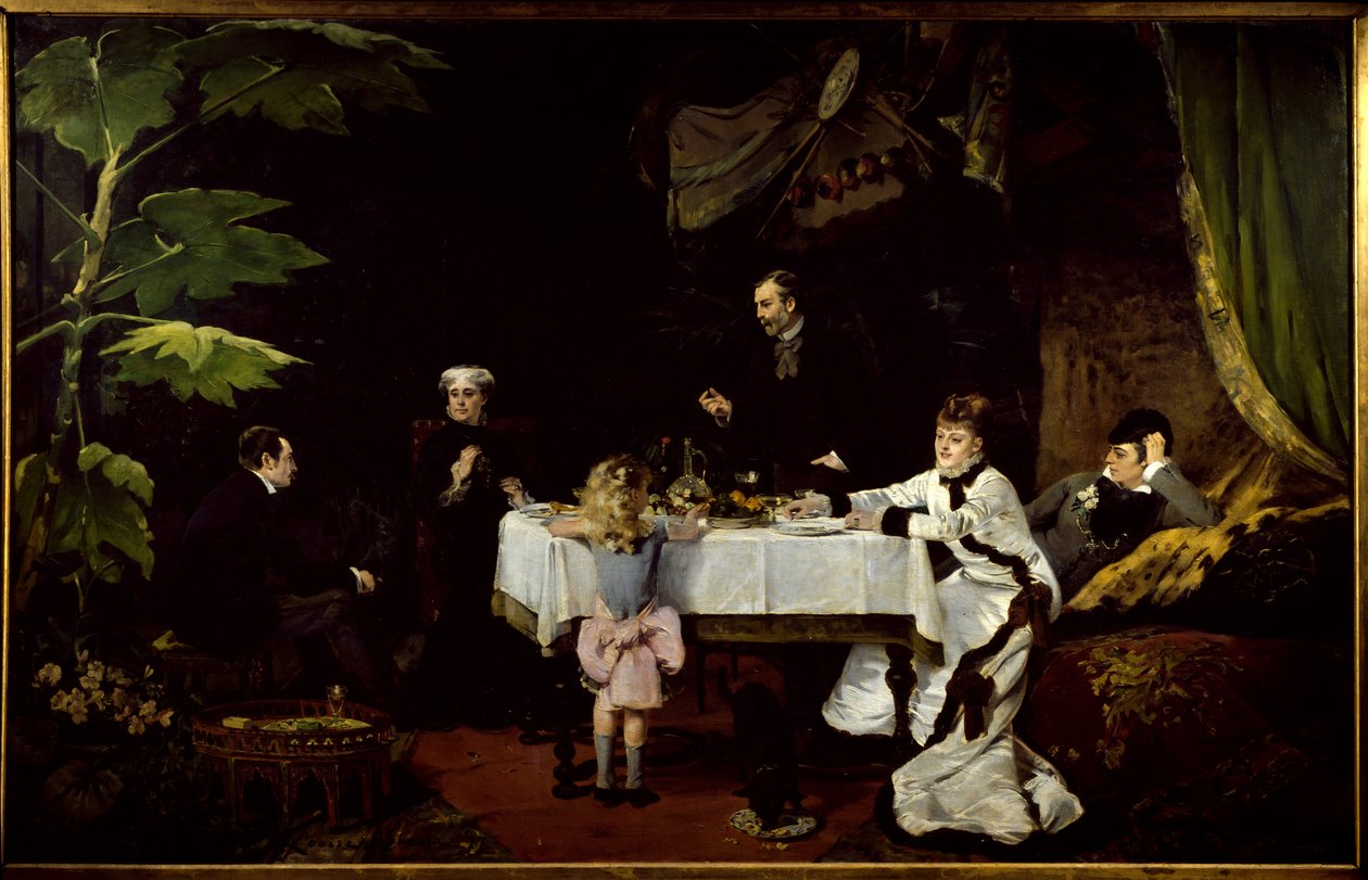 The Breakfast in the Greenhouse by Louise Abbéma