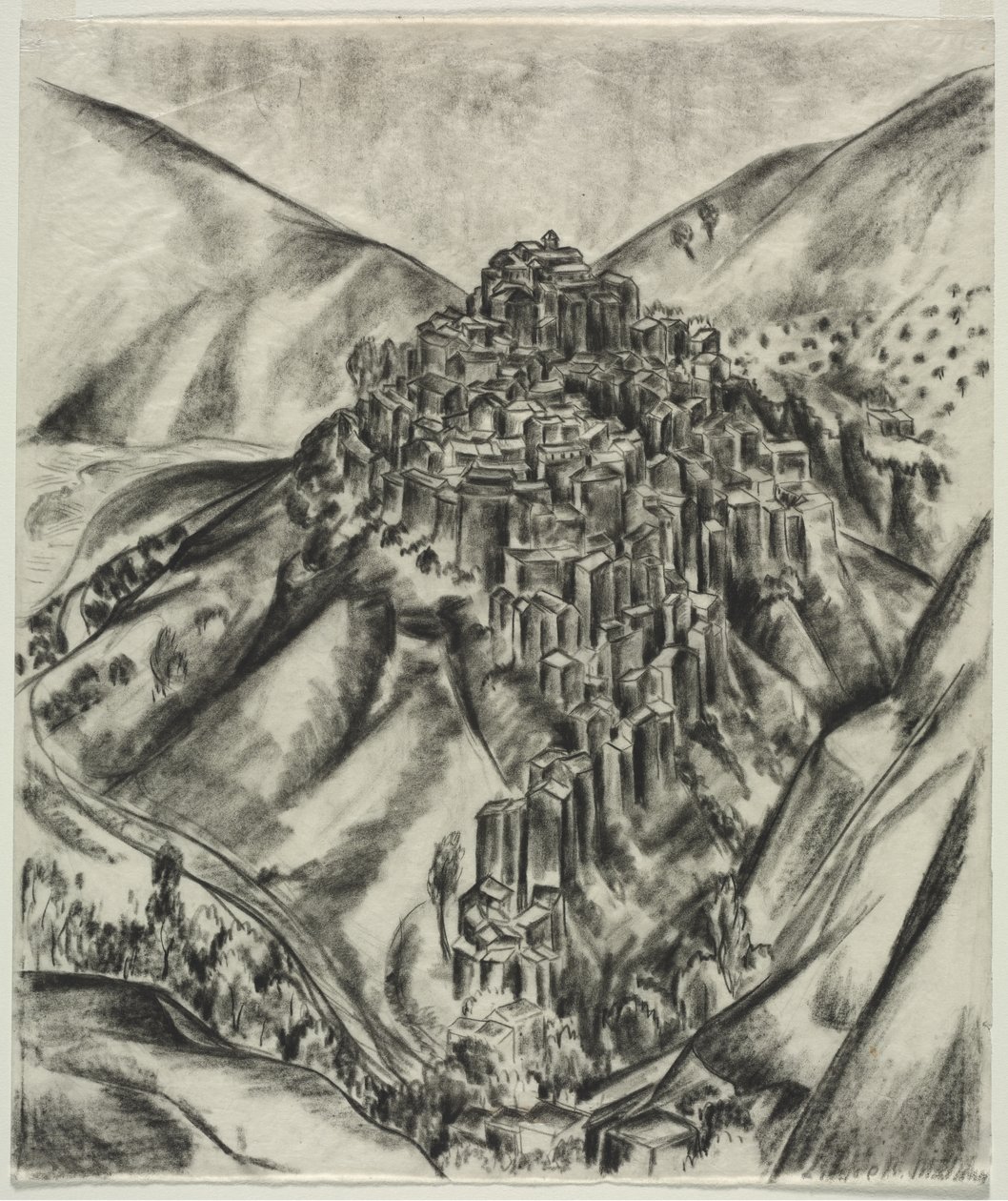 An Italian Hilltown, Anticoli, Italy by Louise B. Maloney