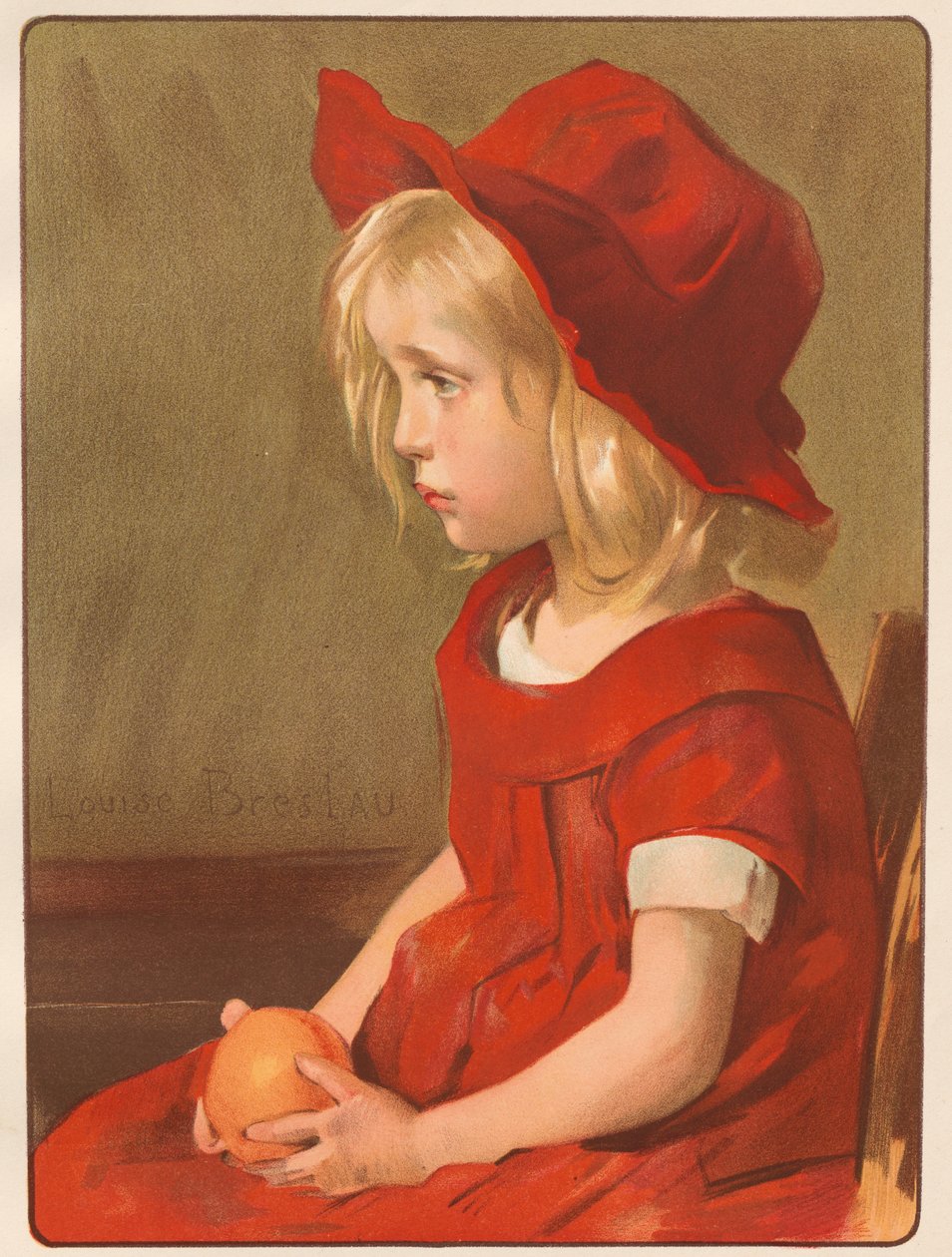 Little Girl with an Orange by Louise Breslau