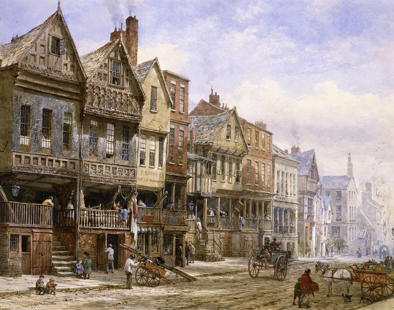 Watergate Street, Chester, Looking West by Louise Ingram Rayner