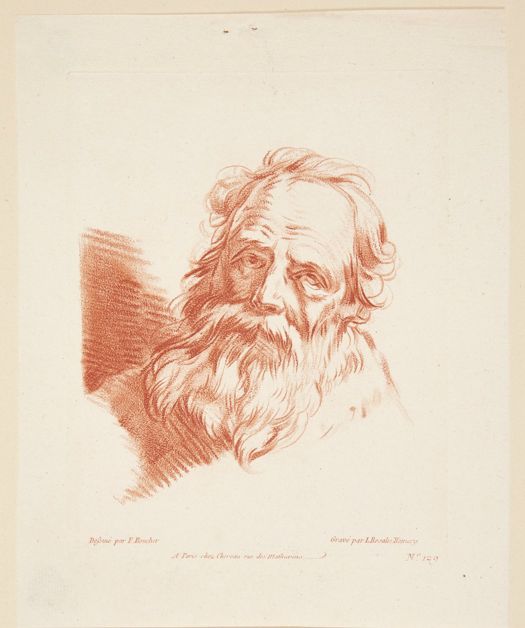 Portrait of an Old Man Facing Forward by Louise Rosalie Hémery