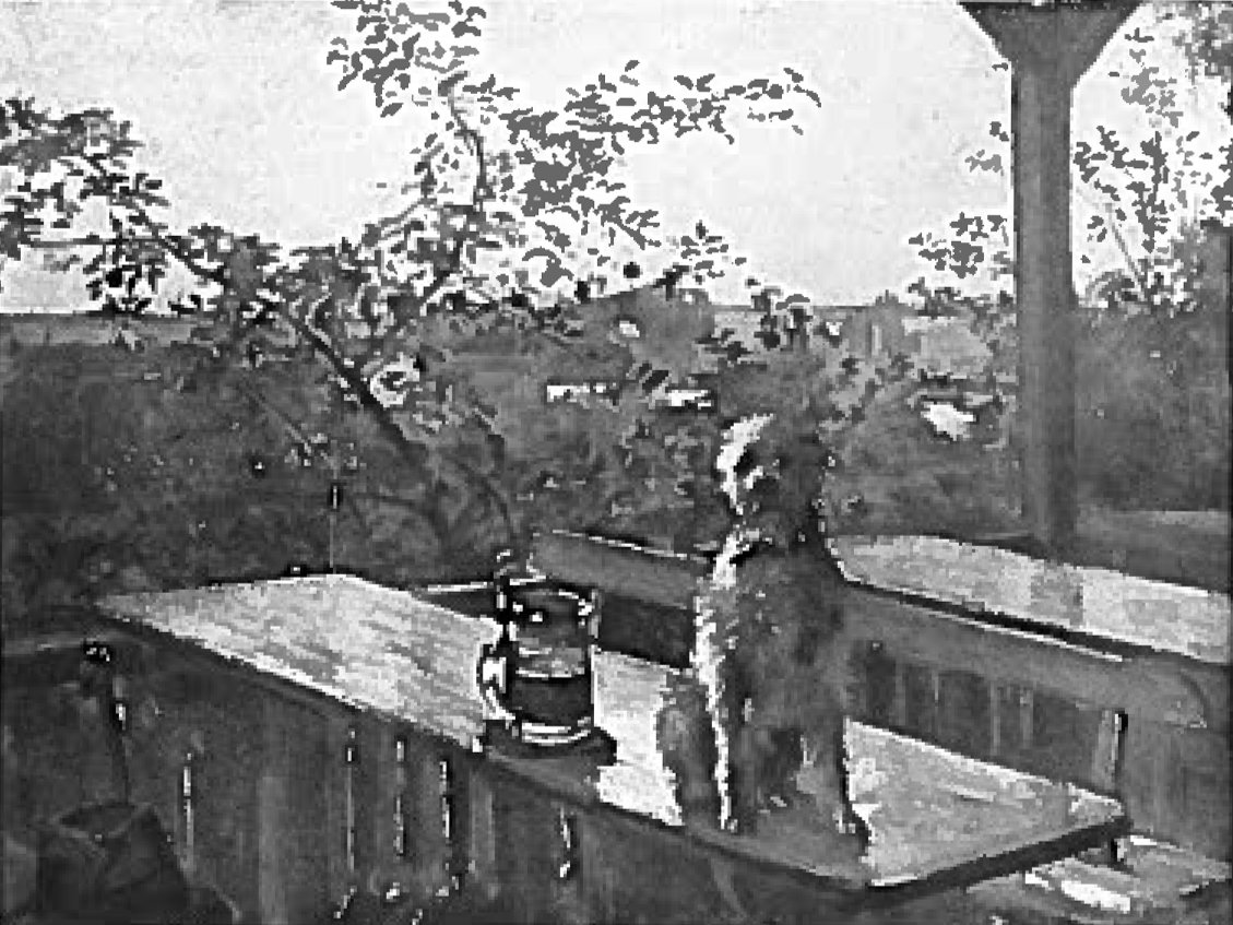 The Dog Hipp on a Table by Lovis Corinth