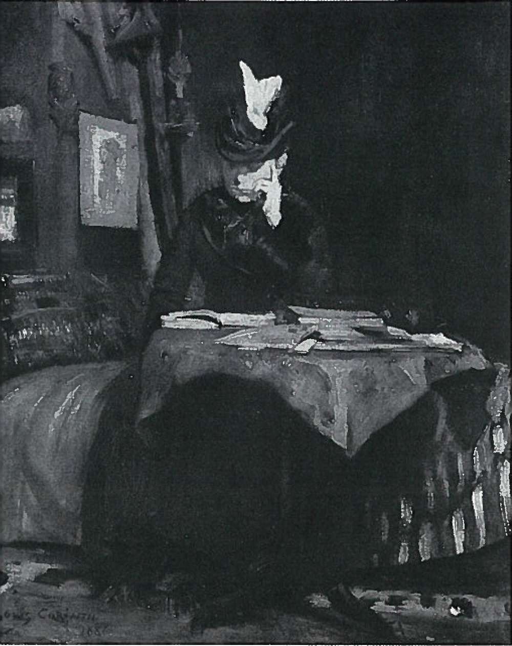 Lady Reading at the Table by Lovis Corinth