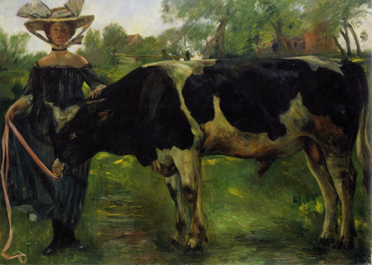 Girl with Bull by Lovis Corinth