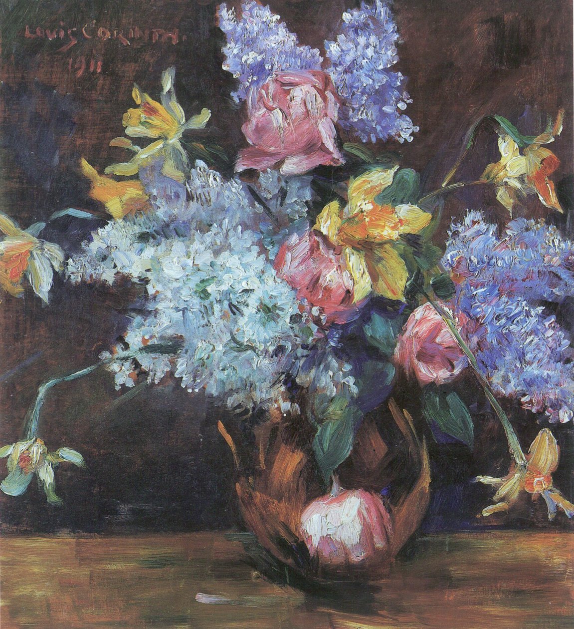 Roses, Lilacs, and Daffodils by Lovis Corinth