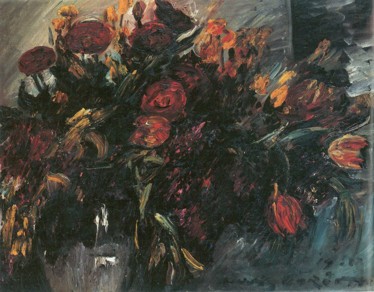 Red and Yellow Tulips by Lovis Corinth