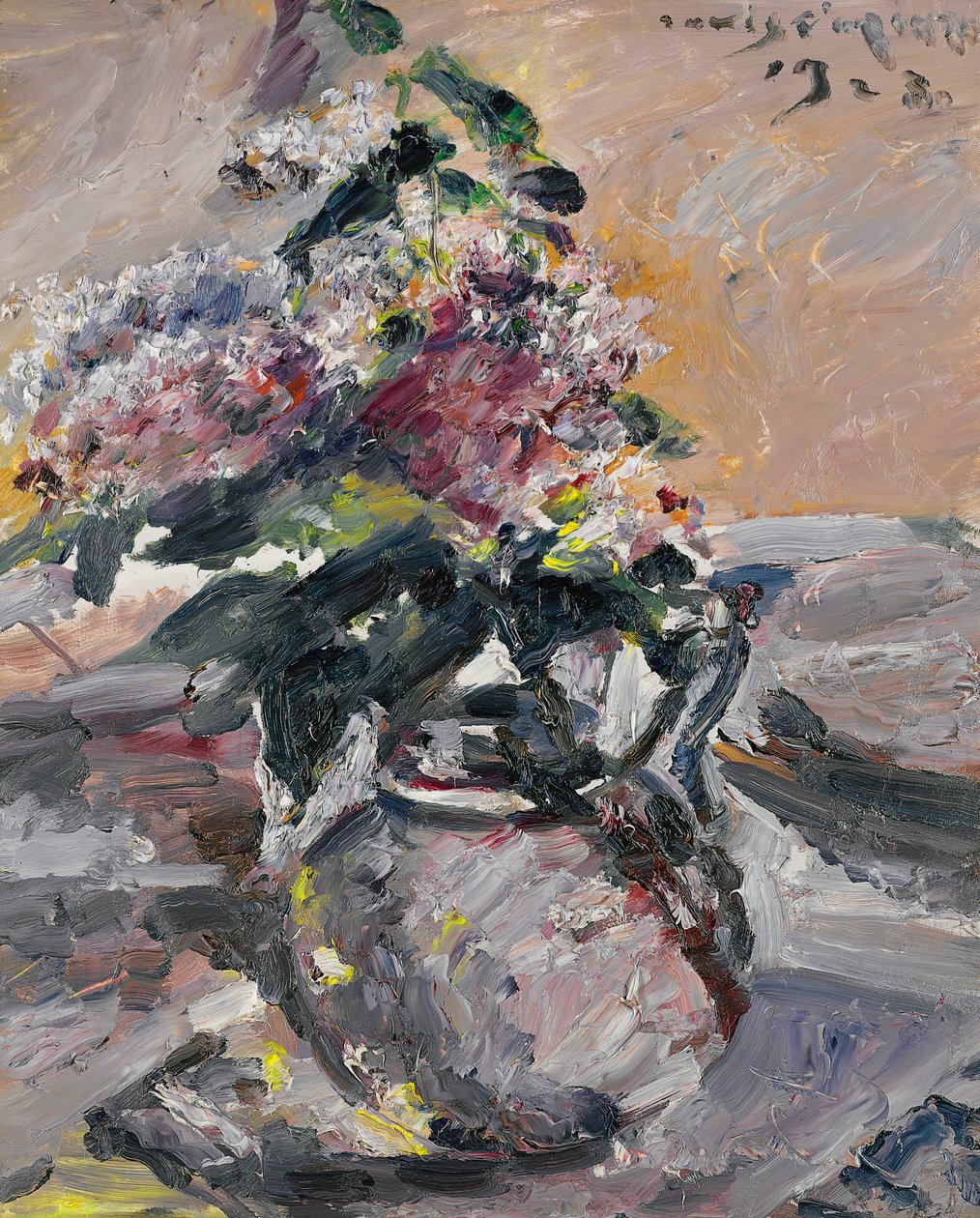 Lilacs in a Glass Bowl by Lovis Corinth