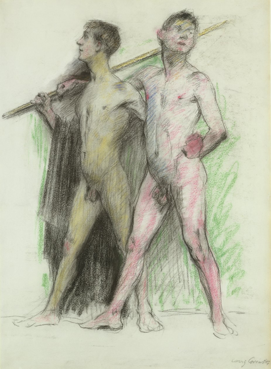 Study of two male figures by Lovis Corinth