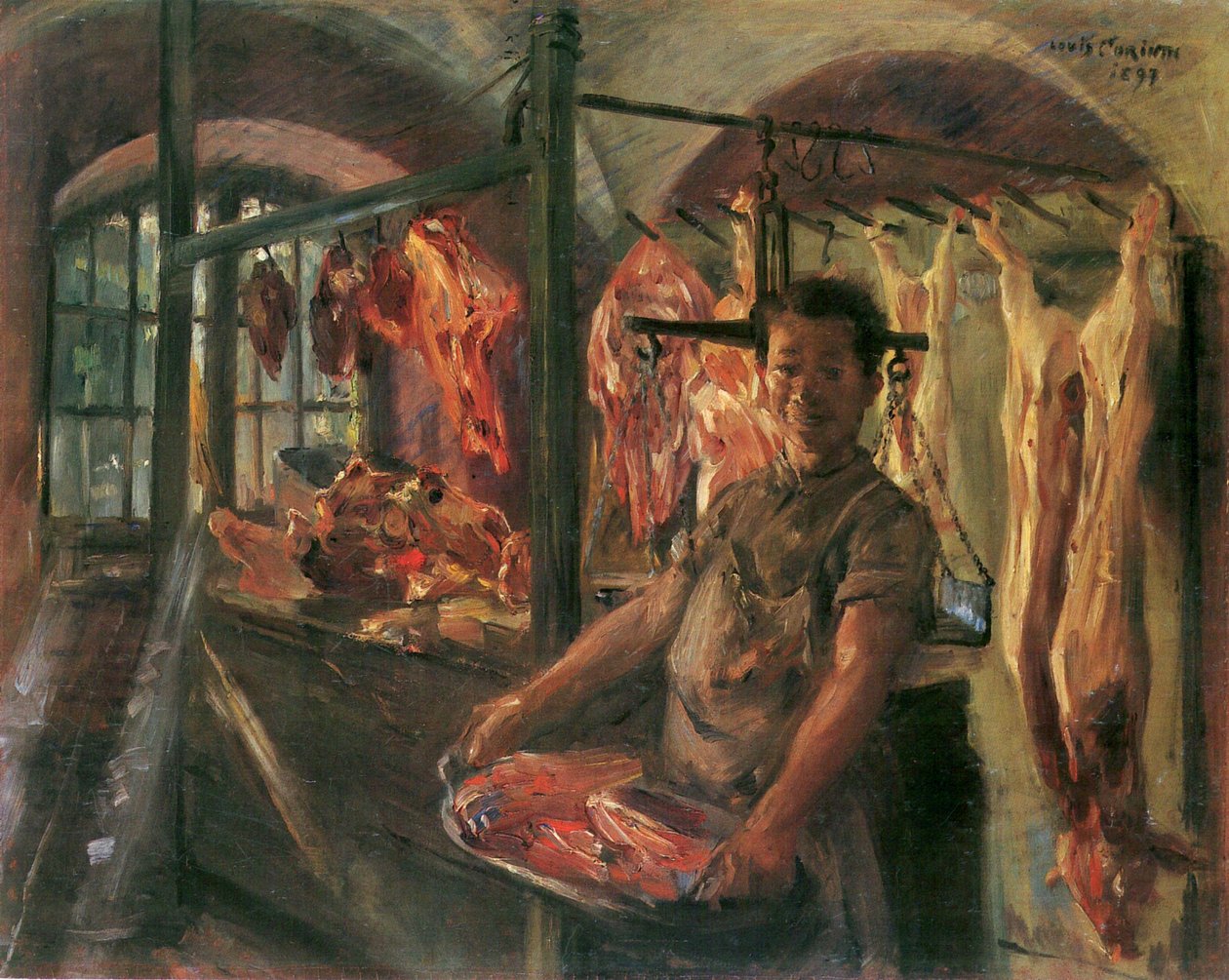 Butcher Shop in Schäftlarn by Lovis (1858 1925) Corinth