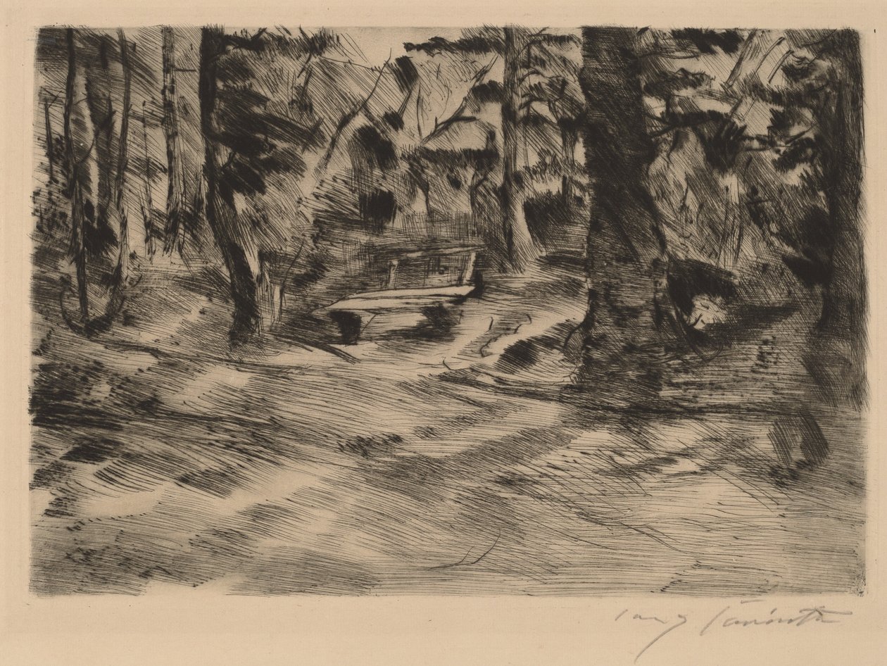 Bench in the Woods II, 1917 by Lovis Corinth