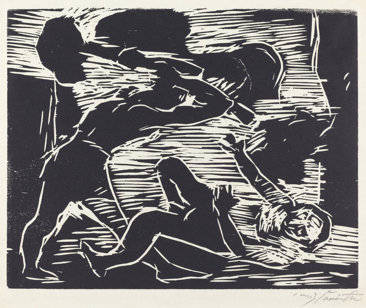 Brudermord Cain and Abel by Lovis Corinth