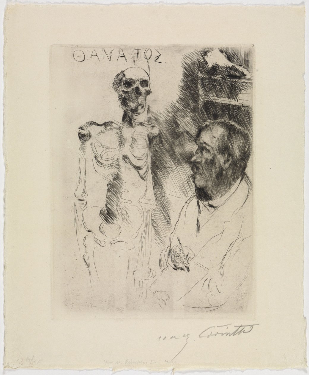 The Artist and Death I by Lovis Corinth
