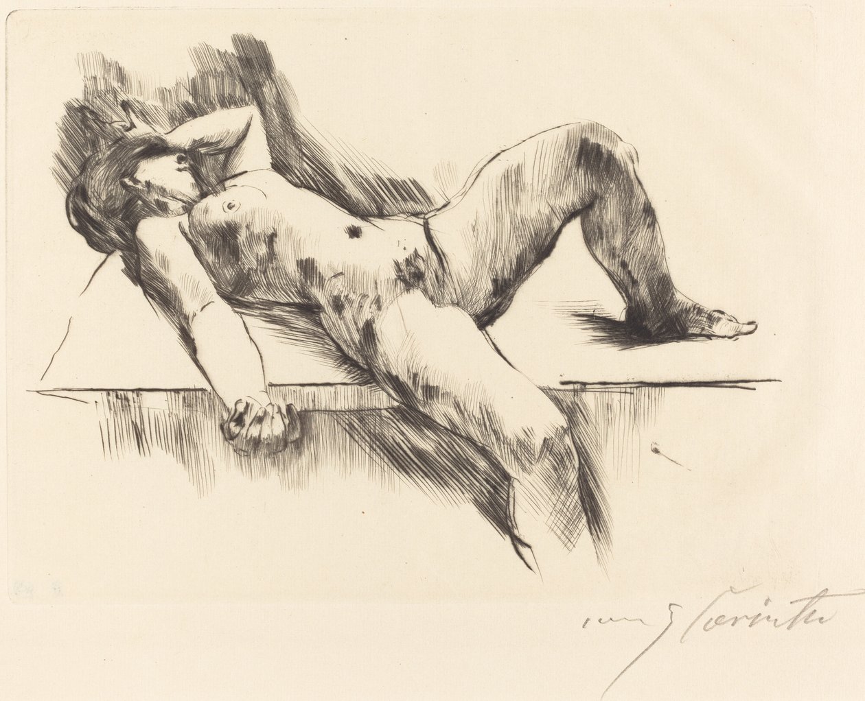 Reclining Female Nude III by Lovis Corinth