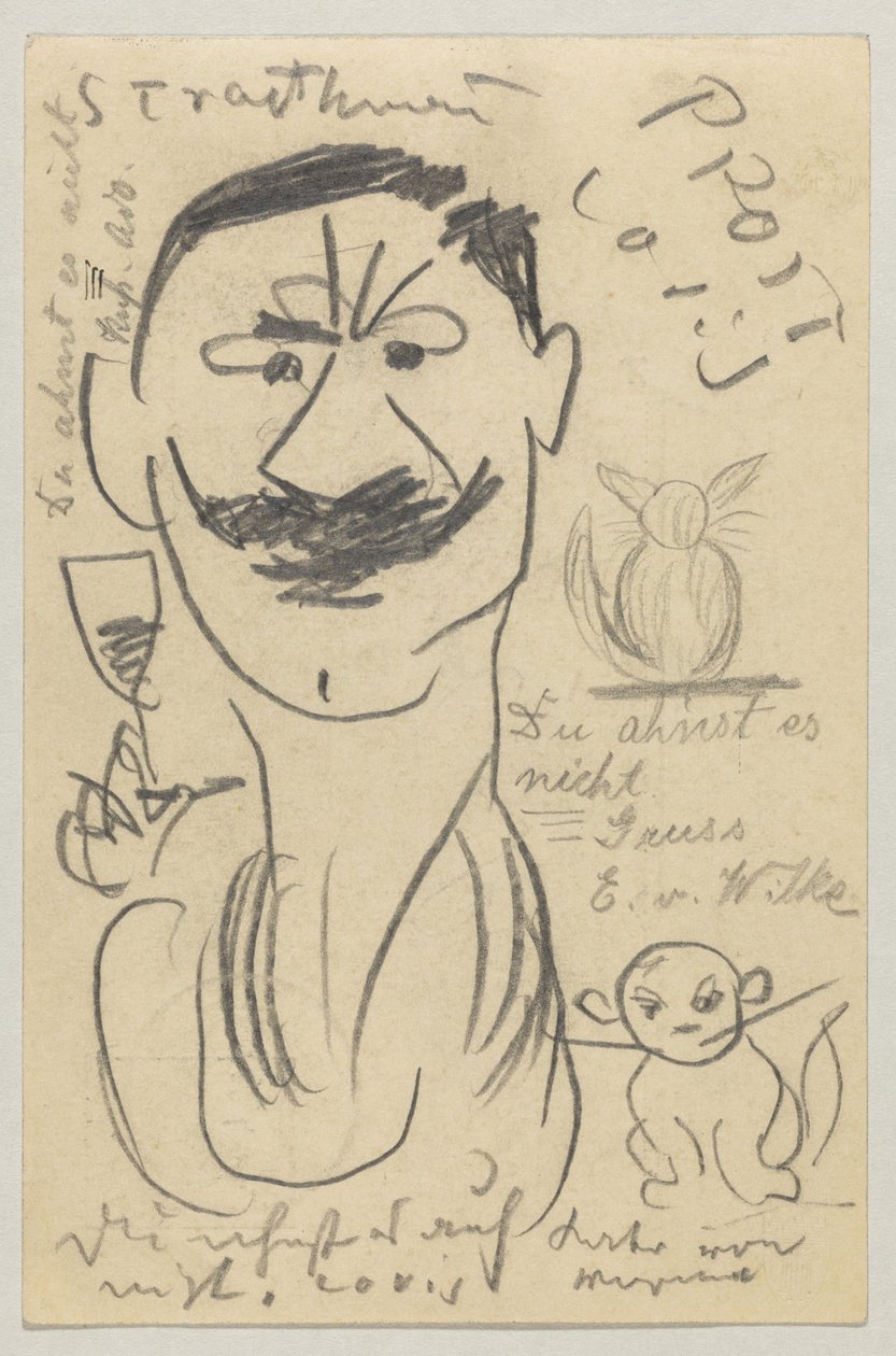 Lovis Corinth to Carl Strathmann: Postcard, Postmarked March 29, 1904 by Lovis Corinth