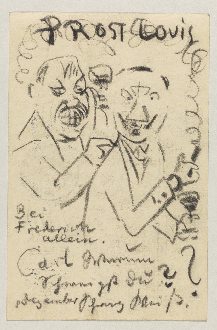 Lovis Corinth to Carl Strathmann: Postcard, Postmarked October 30, 1907 by Lovis Corinth