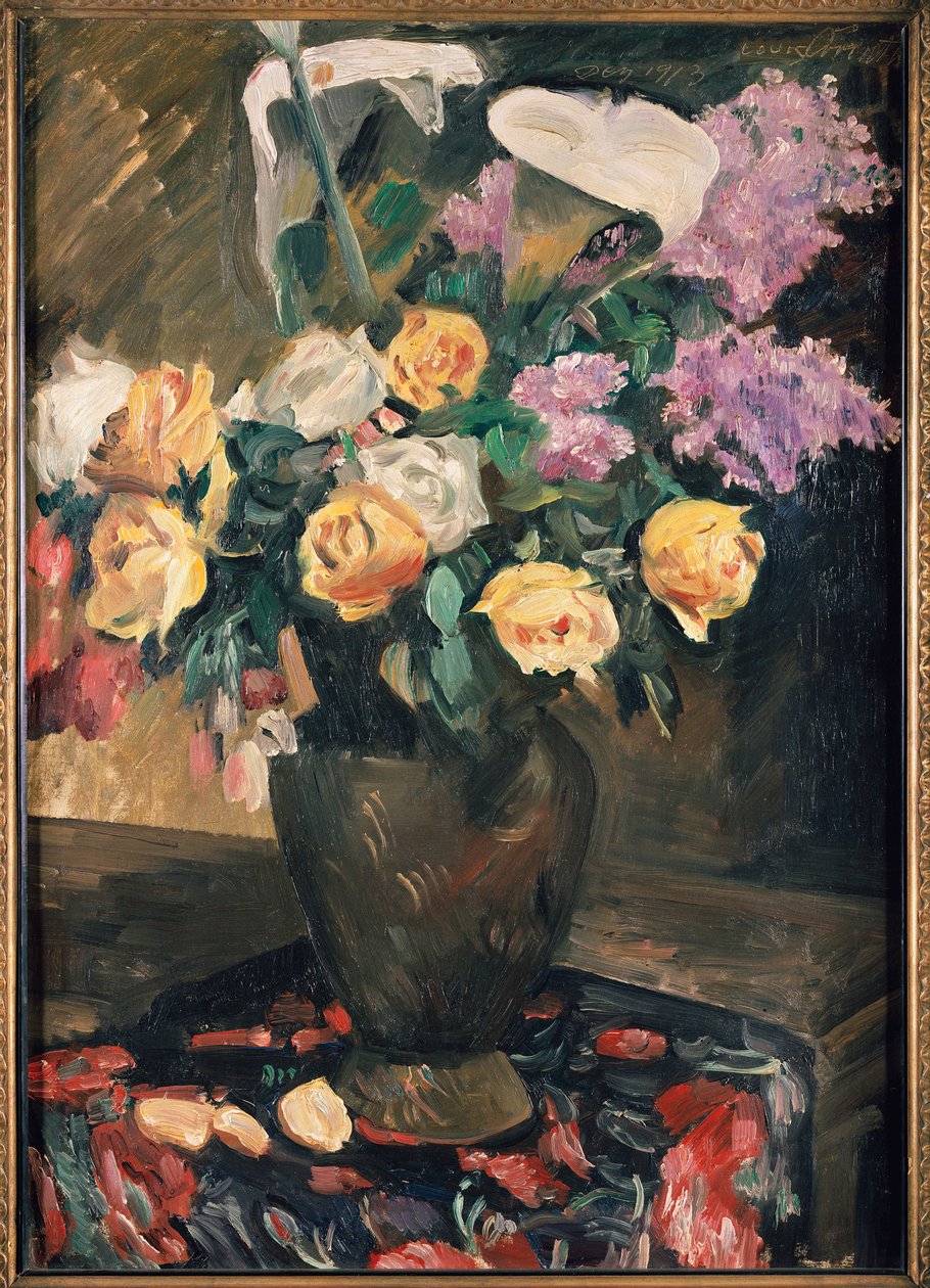 Roses, Lilac and Lilies by Lovis Corinth