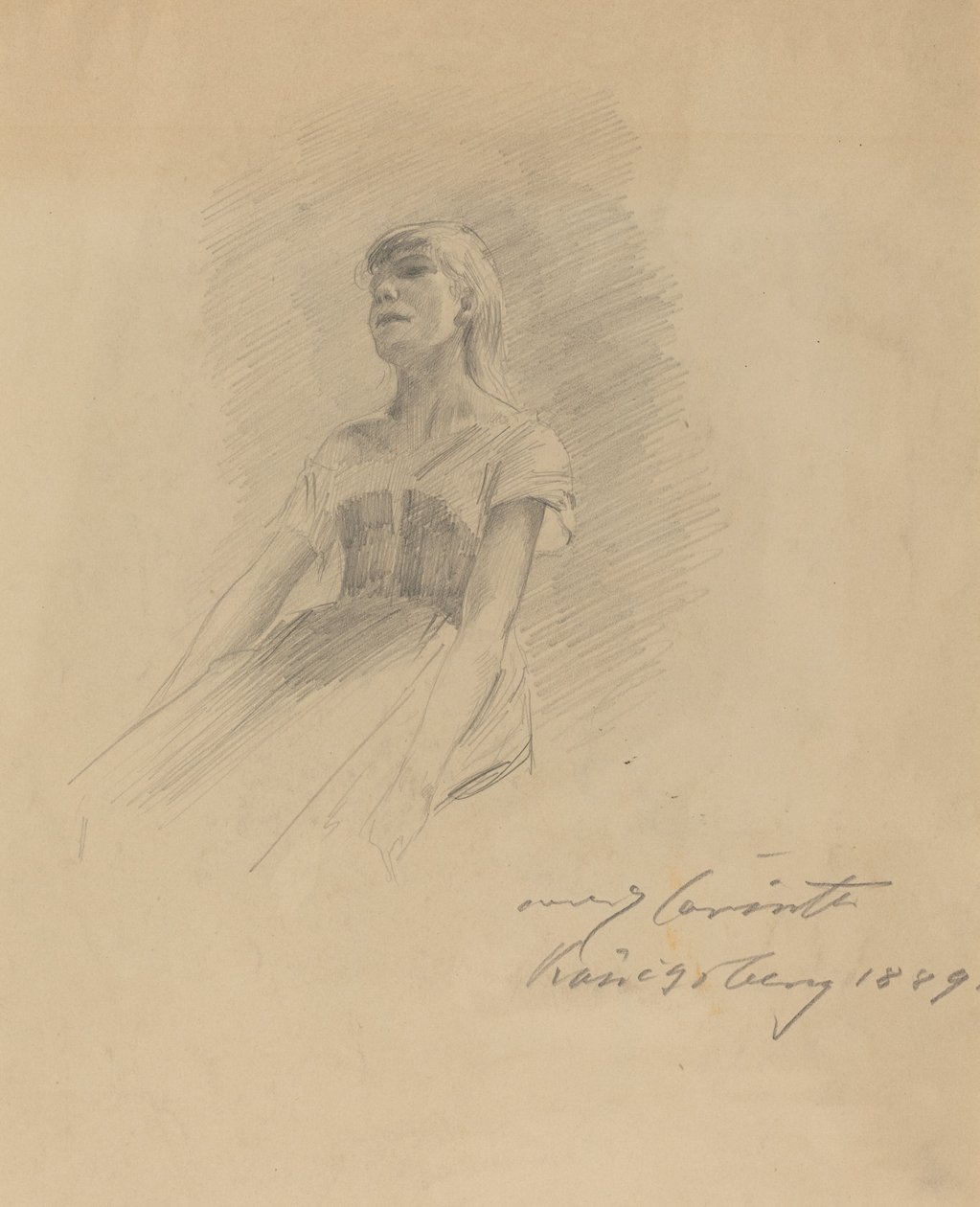 Seated Young Woman [recto] by Lovis Corinth