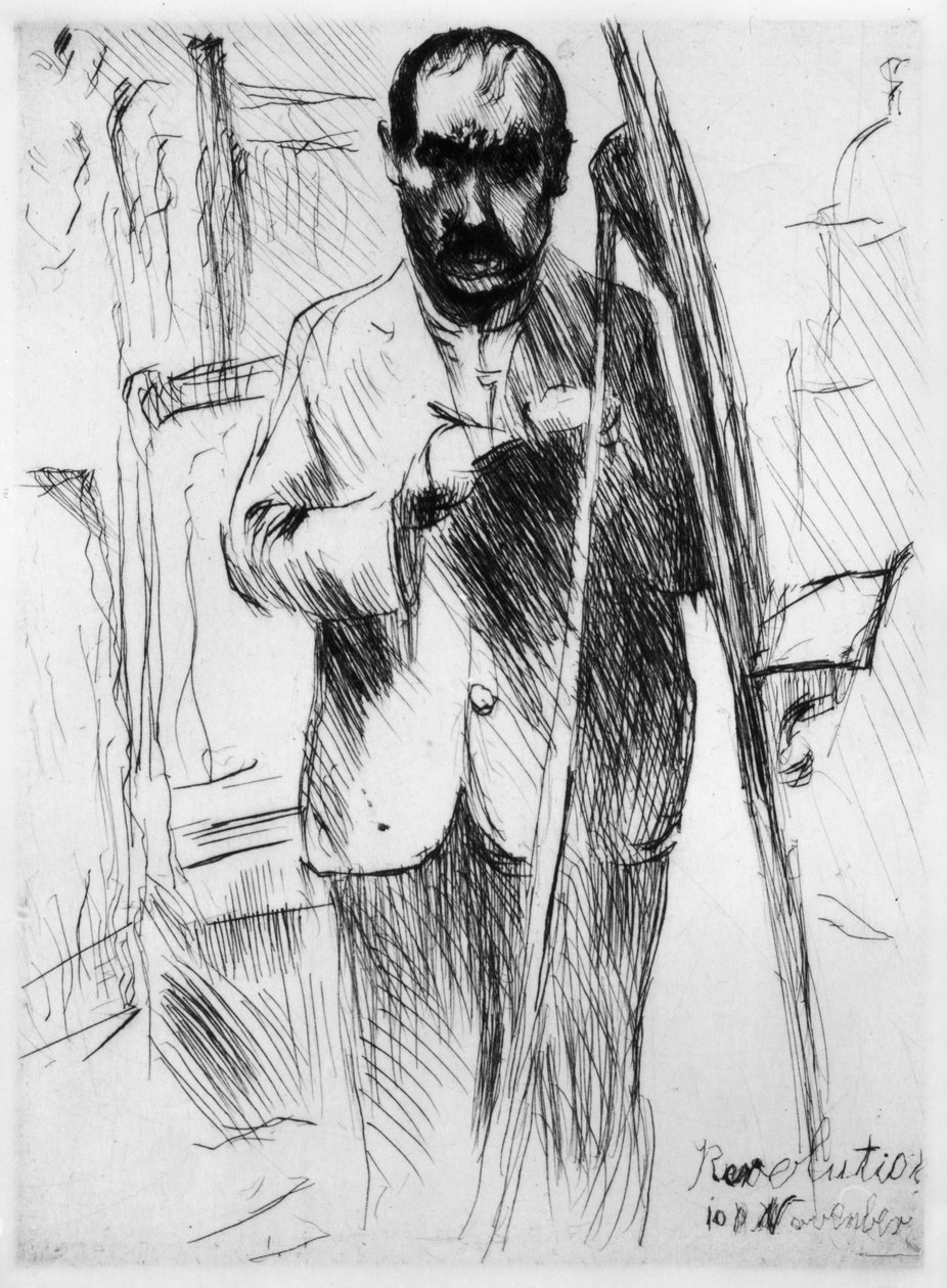Self-Portrait at the Easel by Lovis Corinth