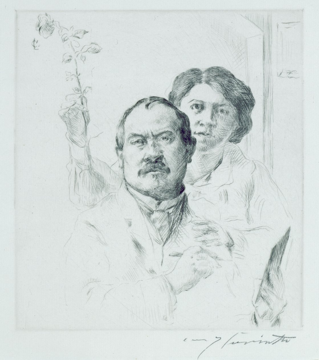 Self Portrait with Wife by Lovis Corinth
