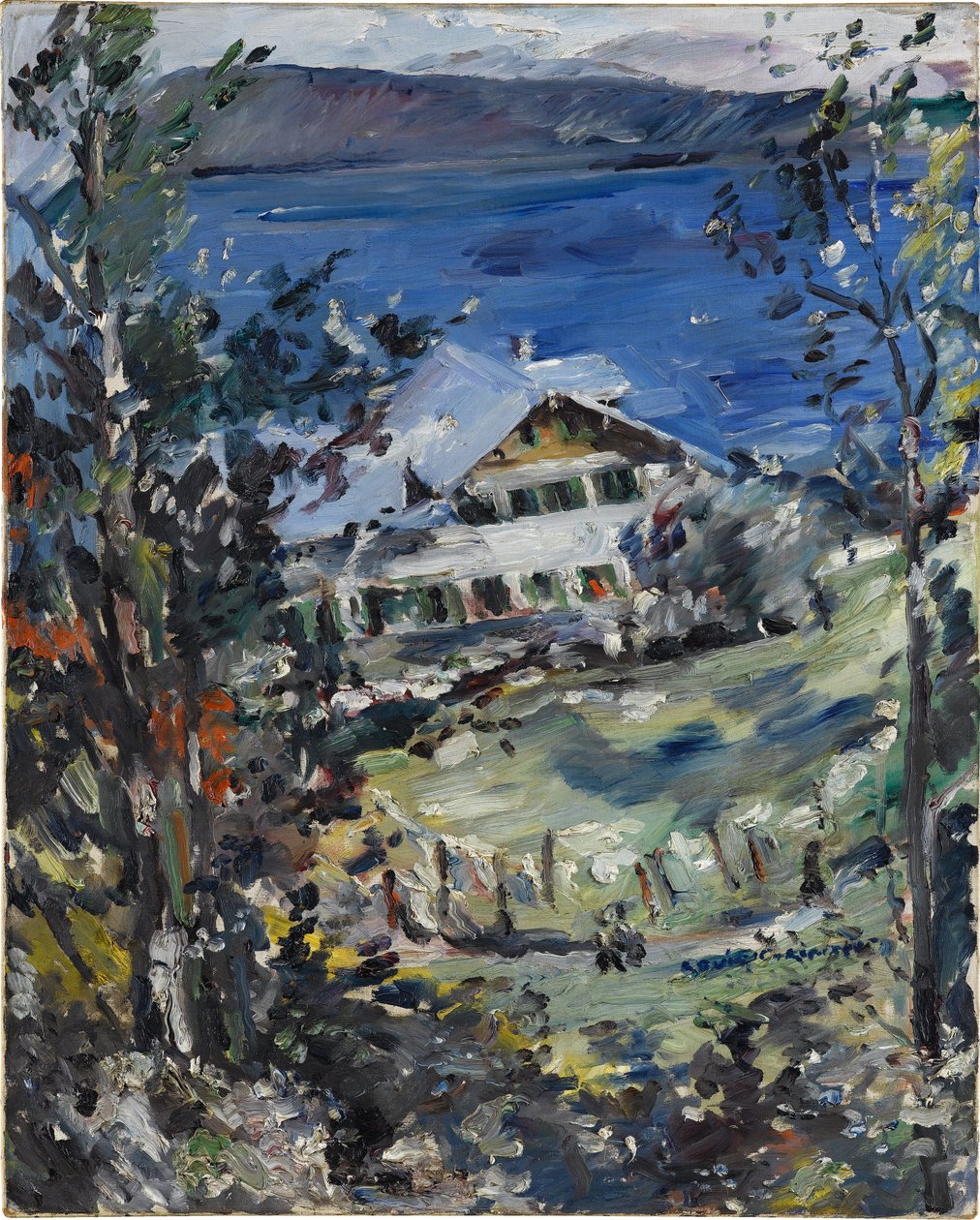 Walchensee, Country House with Laundry Drying Area by Lovis Corinth