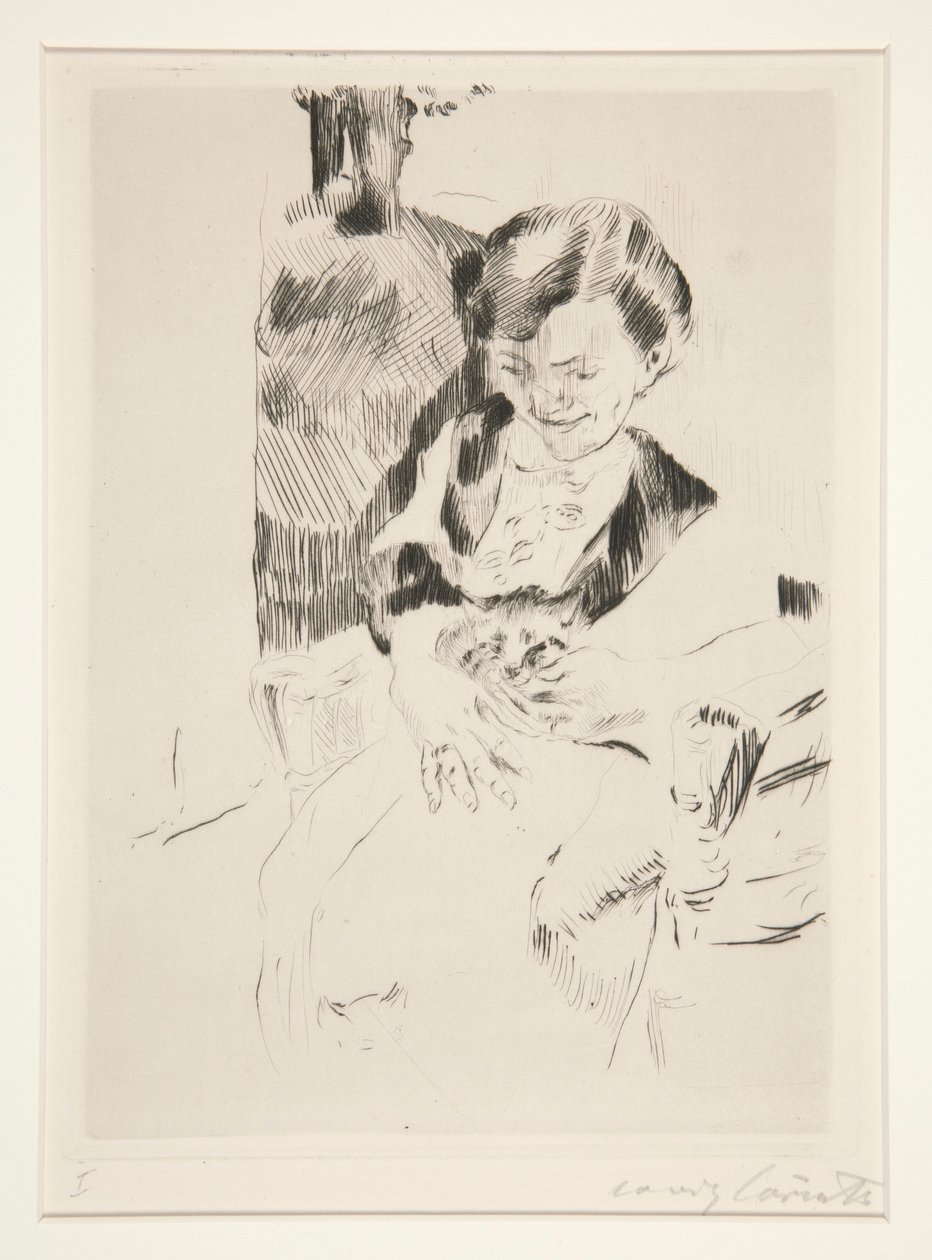 Woman with a Kitten by Lovis Corinth