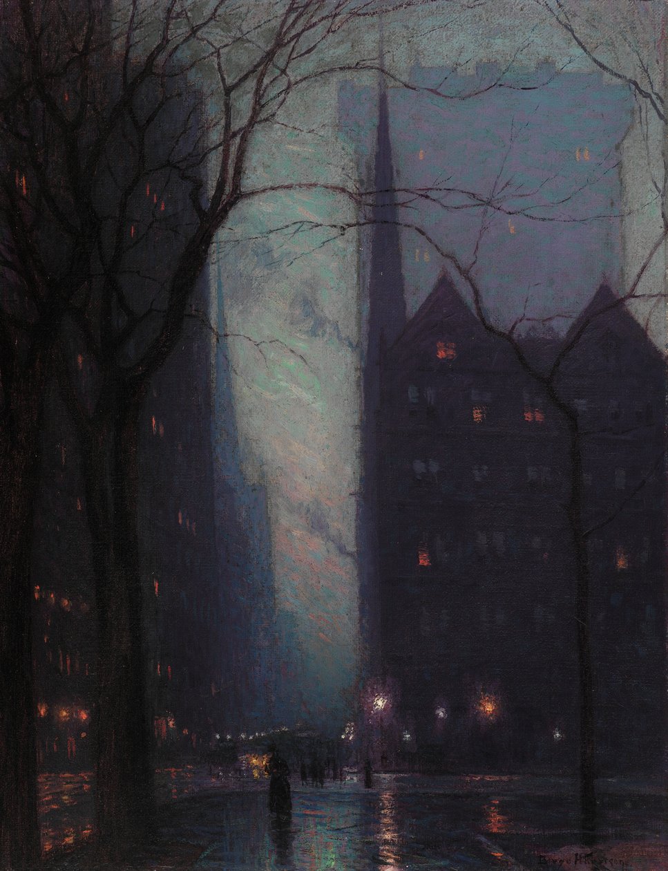 Fifth Avenue at Twilight by Lowell Birge Harrison