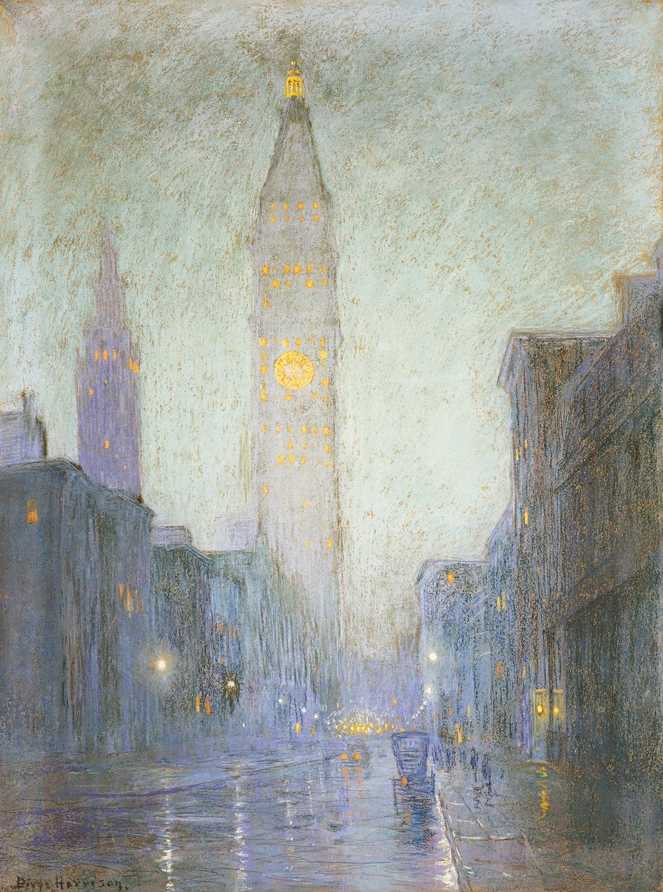 Madison Avenue at Twilight by Lowell Birge Harrison
