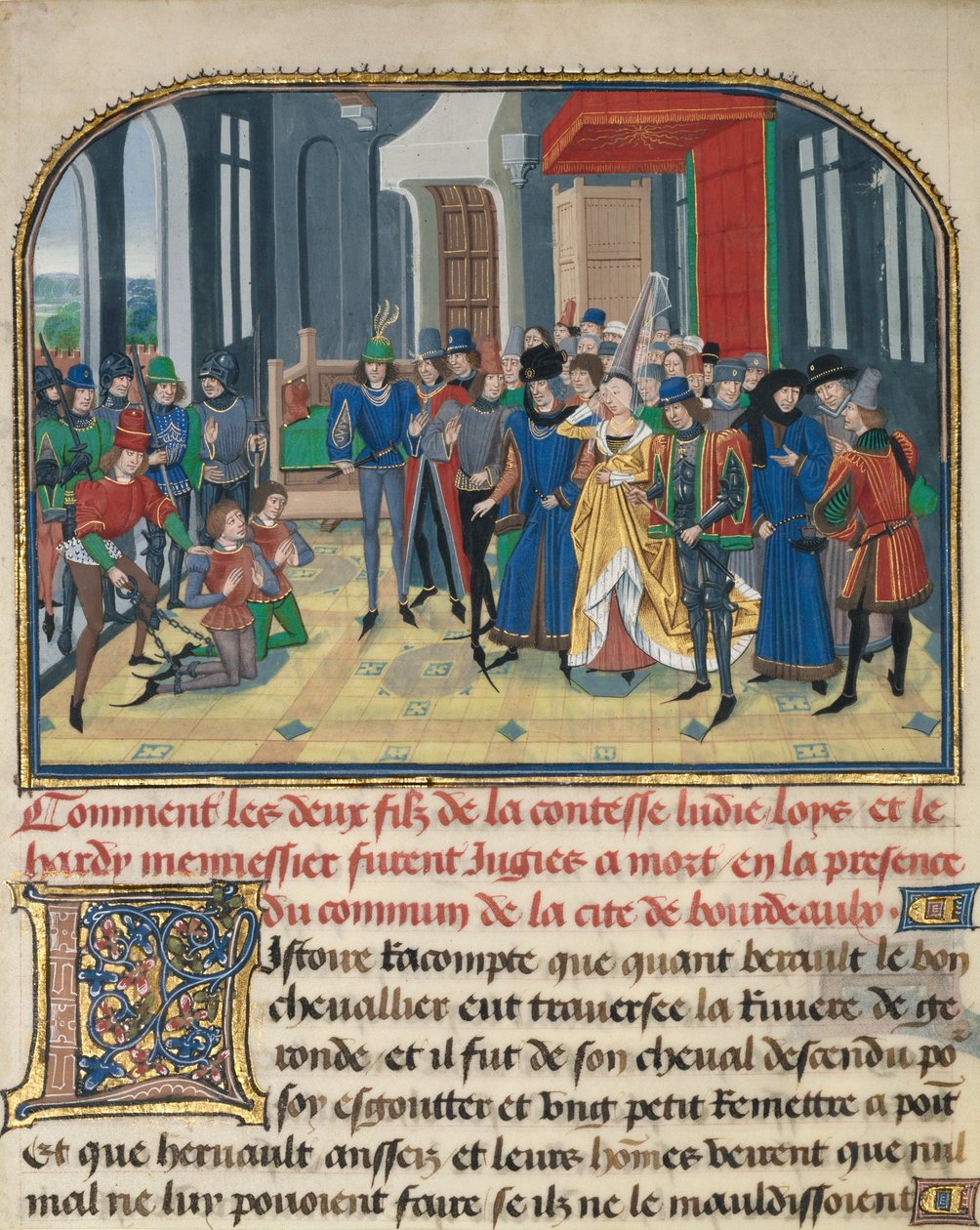 The Sons of Lydia Sentenced to Death by Loyset Liedet