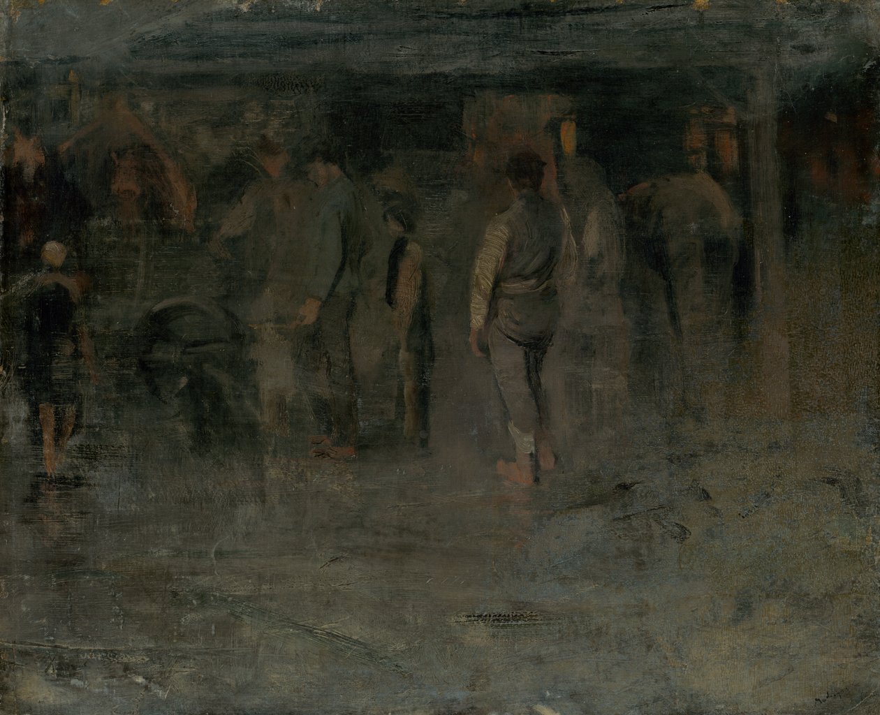 Gloomy Fair II (Sketch of a Group of Men) by Laszlo Mednyanszky