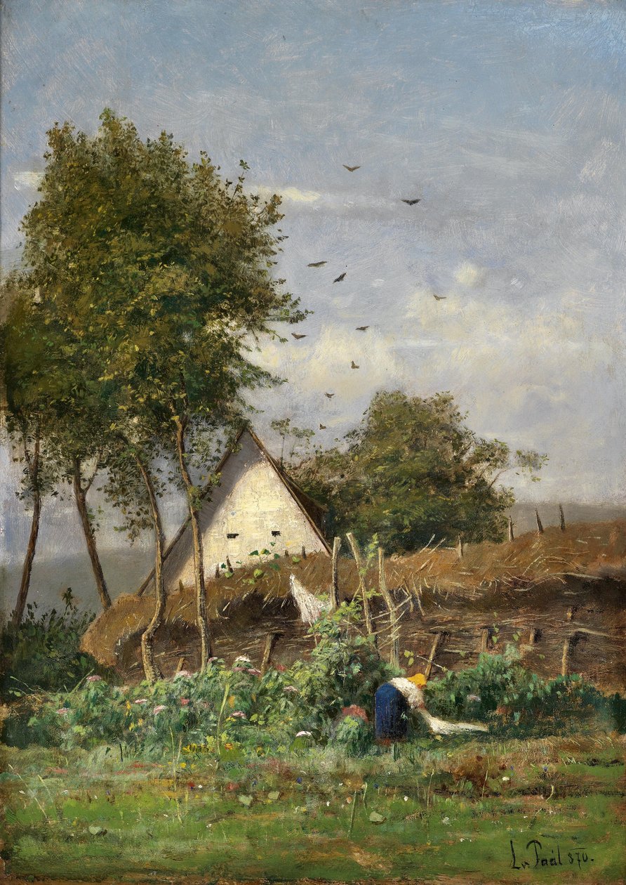 At the Garden Work by László Paál